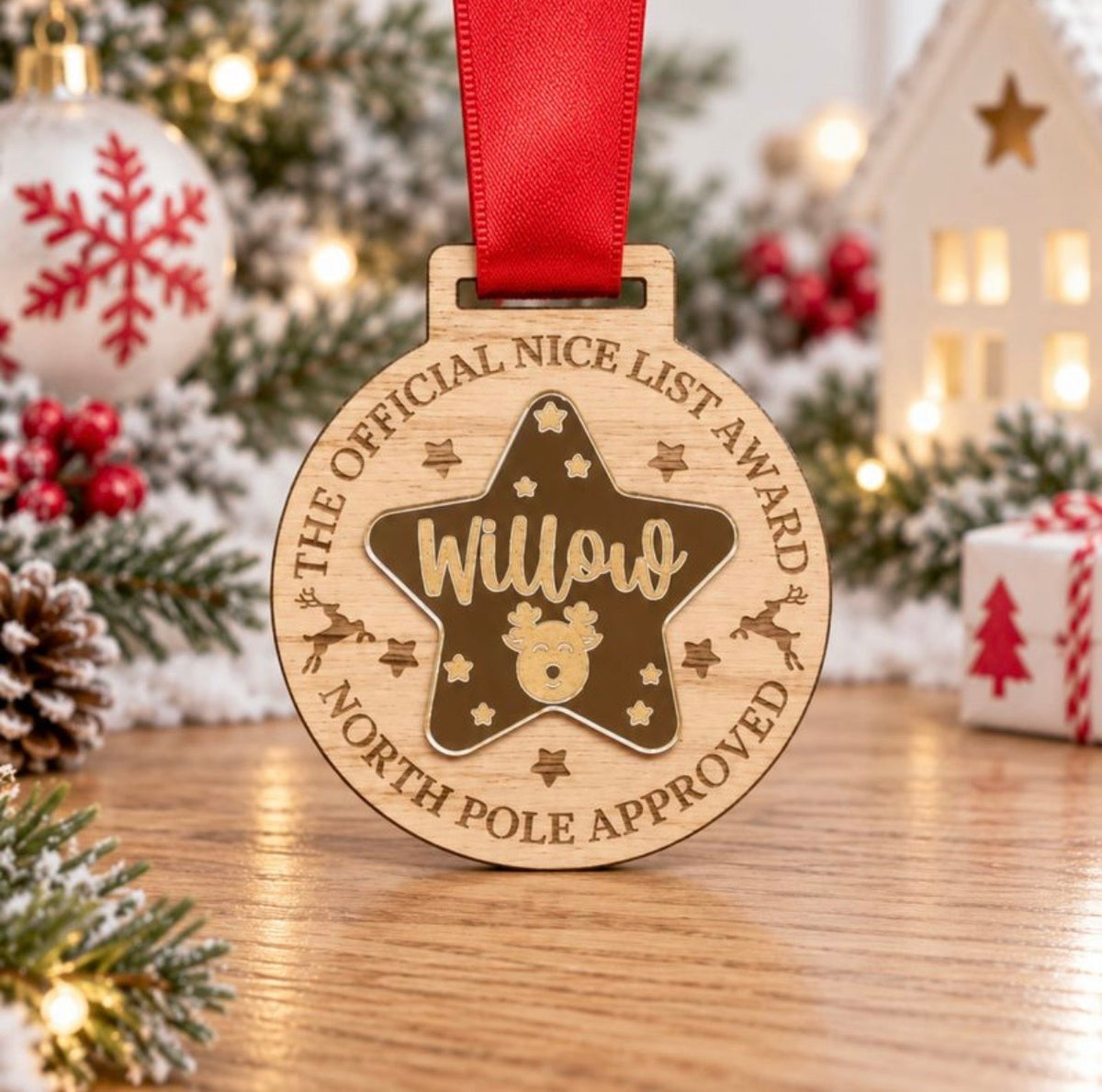Personalised Nice List Medal