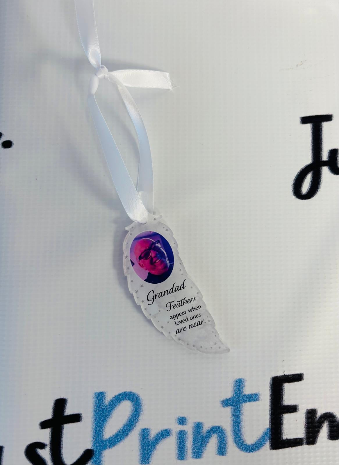 Memorial Hanging Feather
