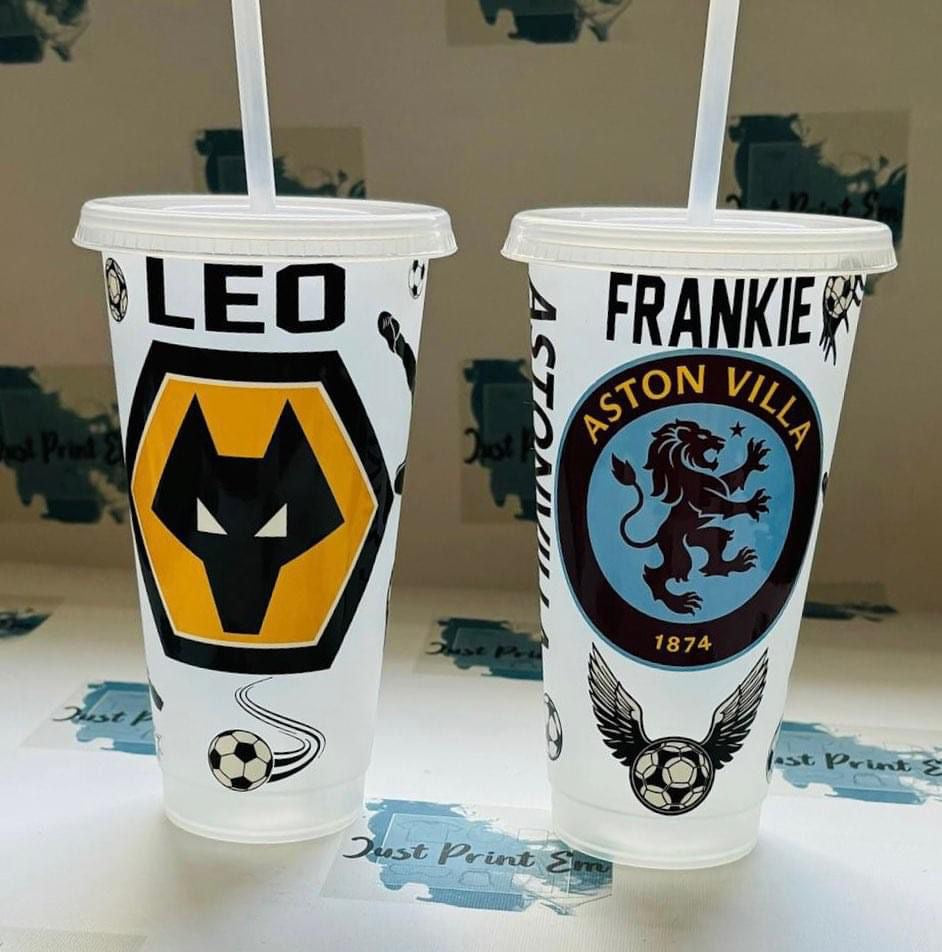 Football Themed Cold Cups