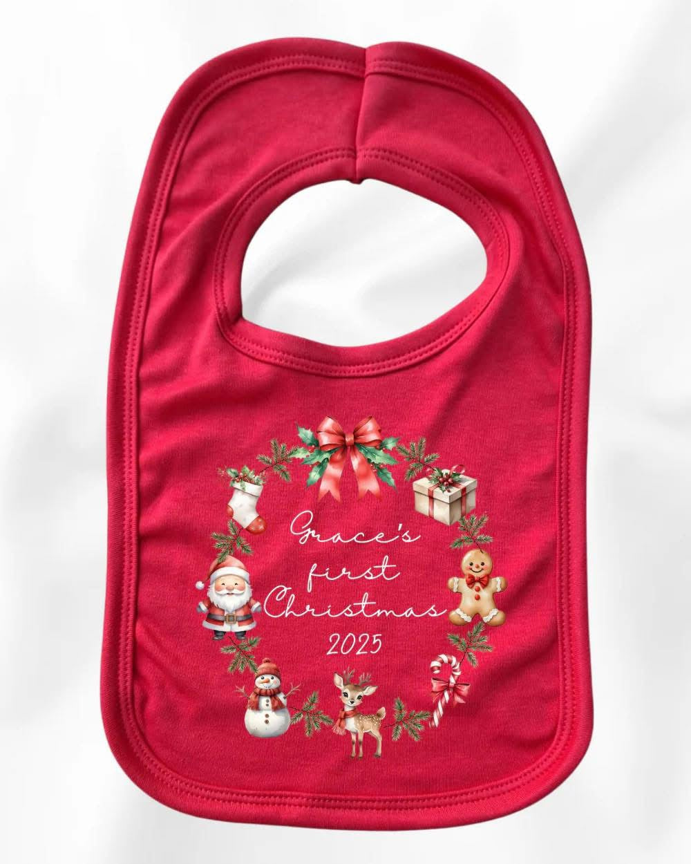 Christmas Red Baby Bib