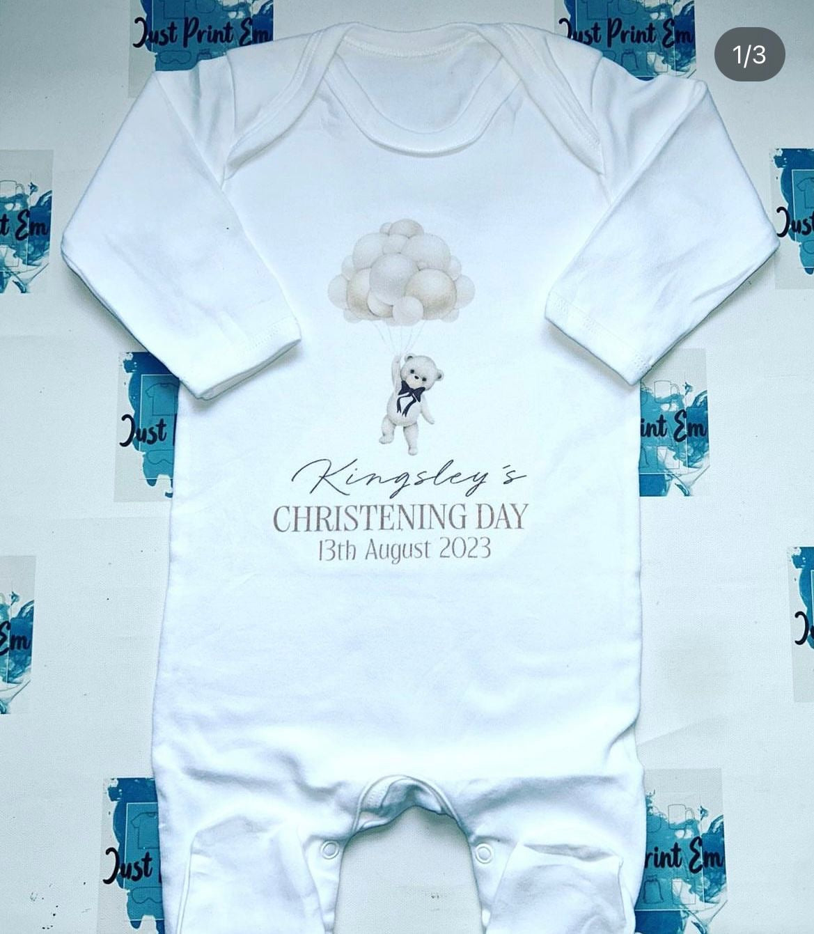 Baptism / Christening Day - White Baby Grower