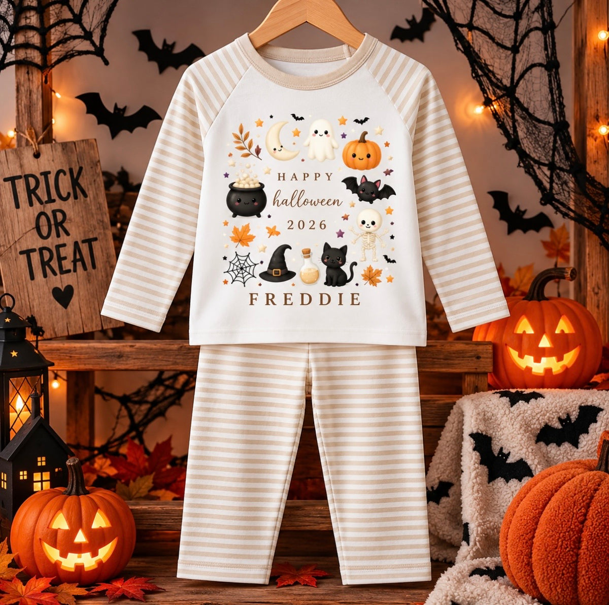 Halloween Stripped Pjs