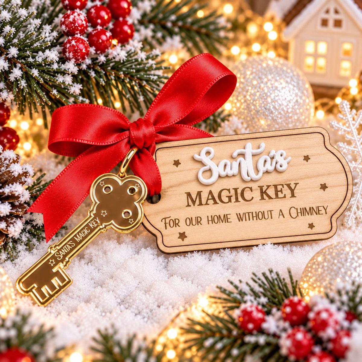 Santa's Magic Key Plaque Personalised