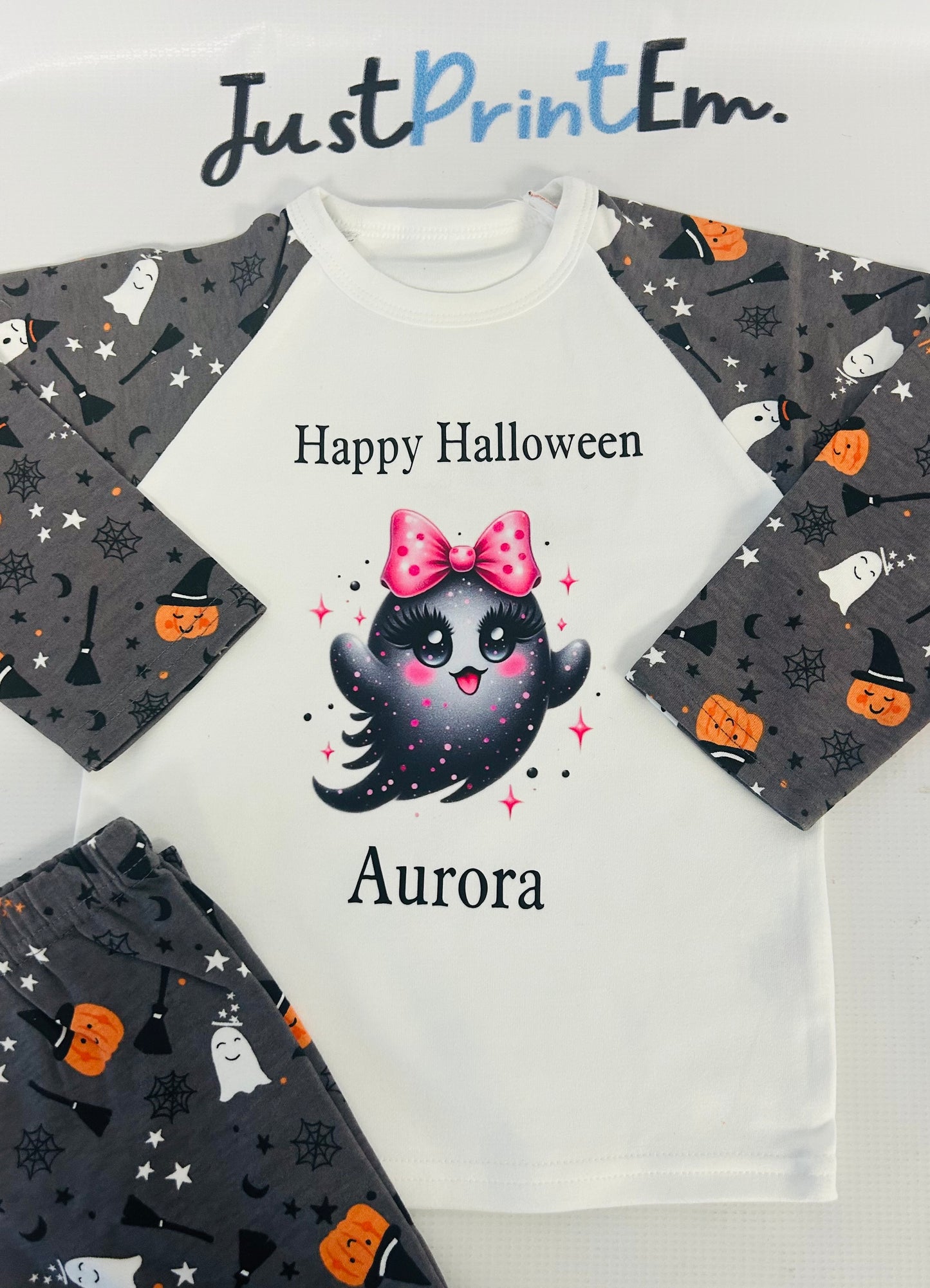 Girly Ghost Halloween Pjs