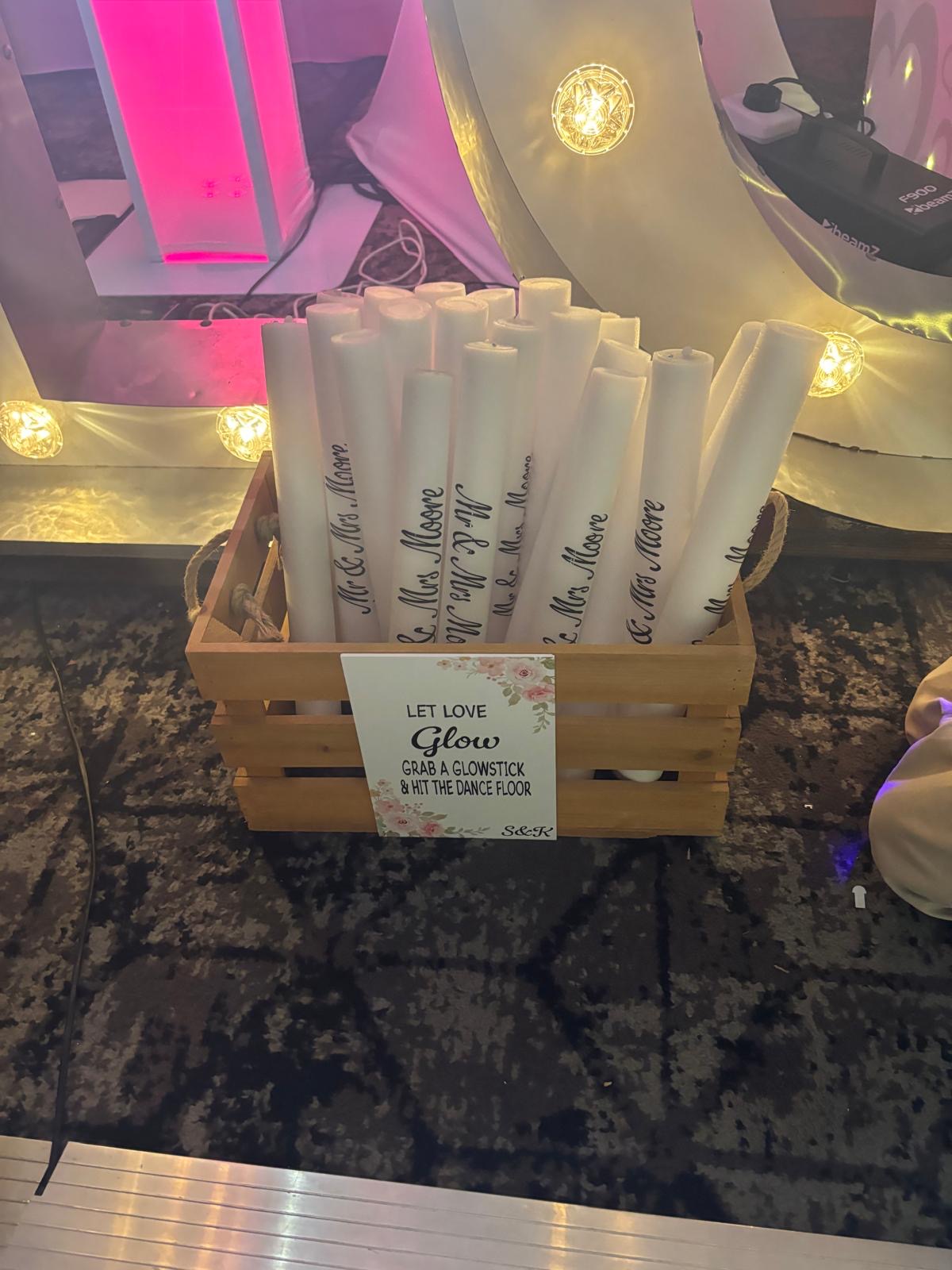 Light Pink Roses Wedding Signs