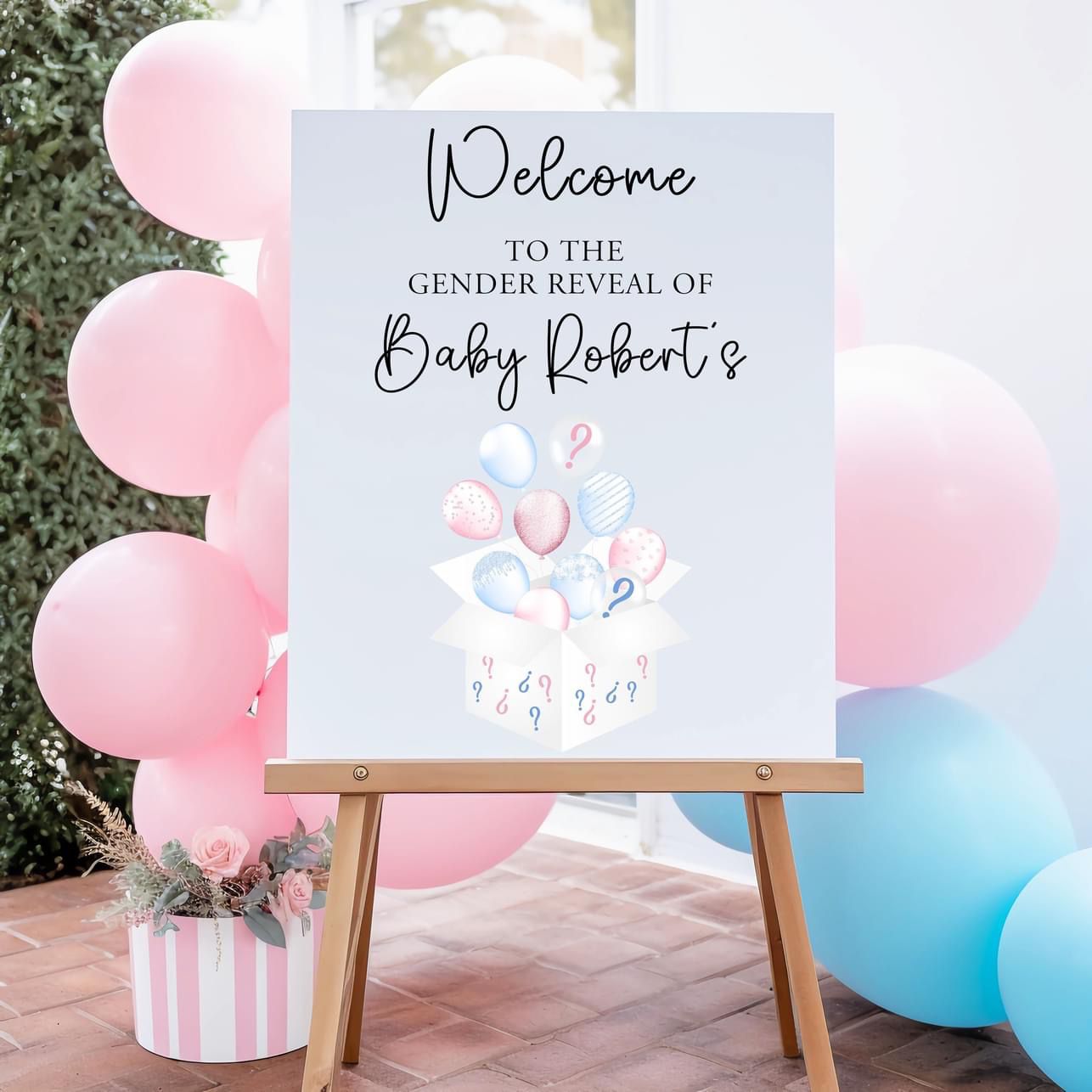 Gender Reveal Welcome Board