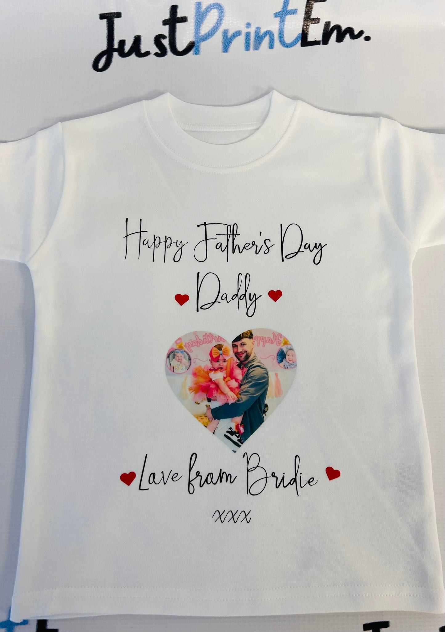 Father's Day - Children's Heart Photo T/shirt
