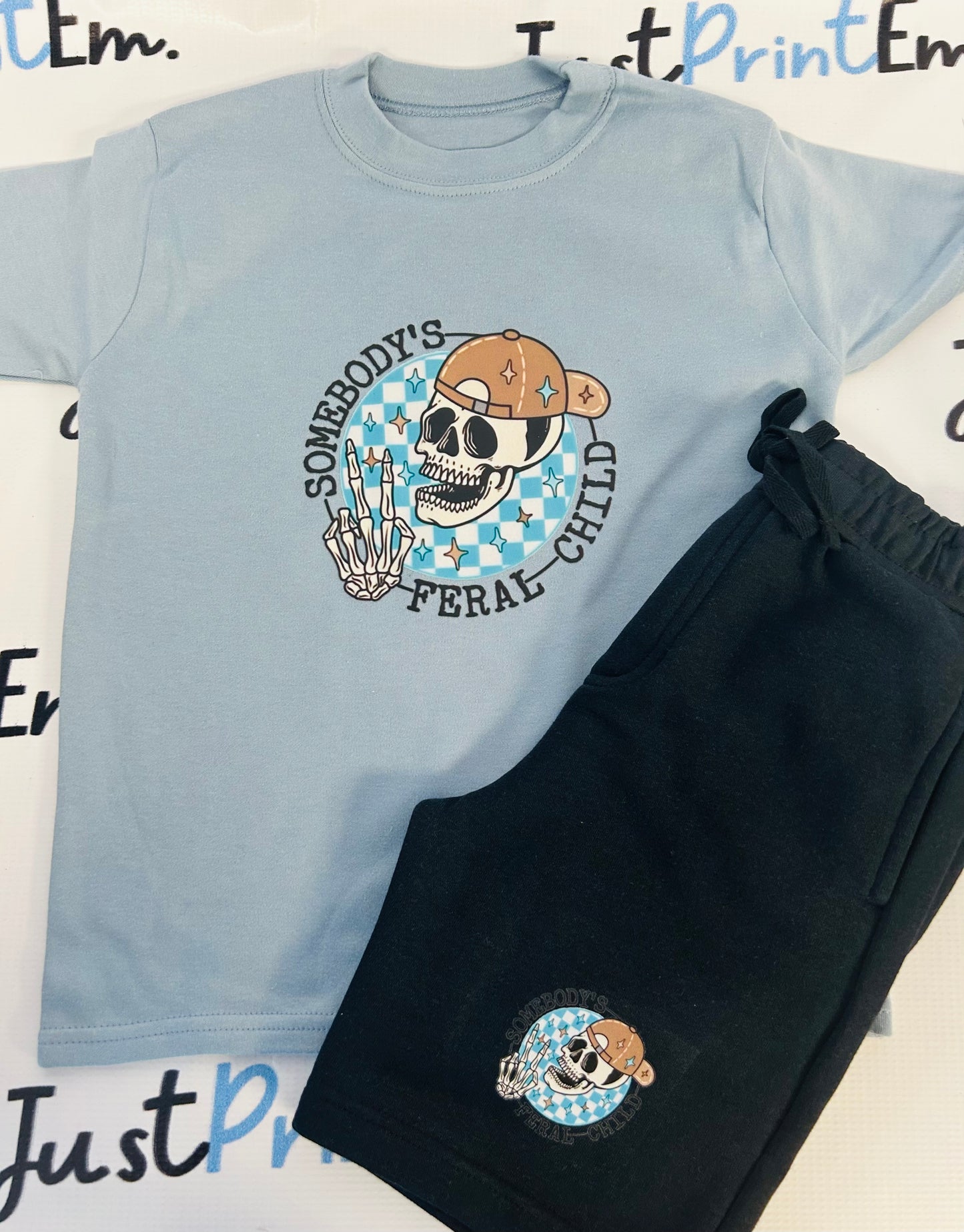 Somebody’s Feral Child T/Shirt & Short Set