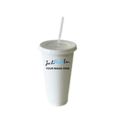 White Custom Cold Cup
