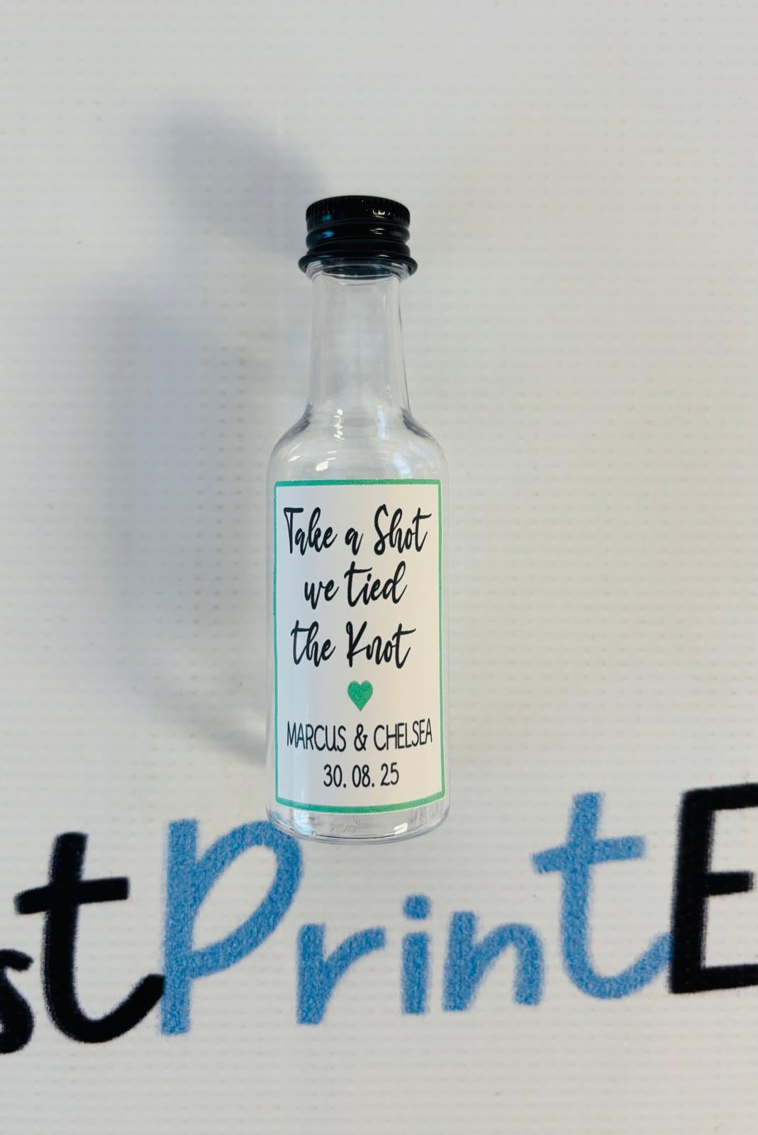Mini Personalised Shot Bottles