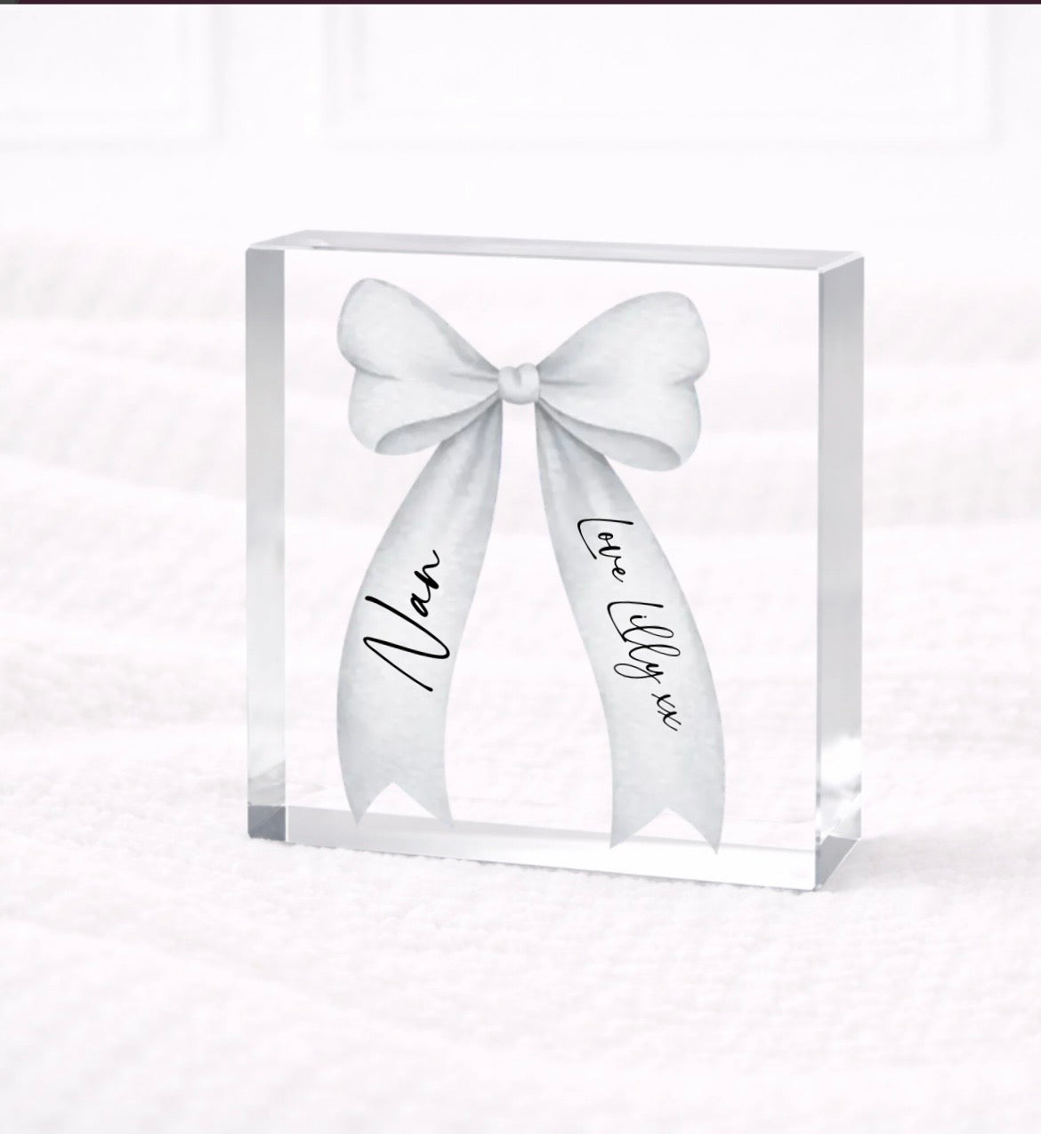 Bow Acrylic Block