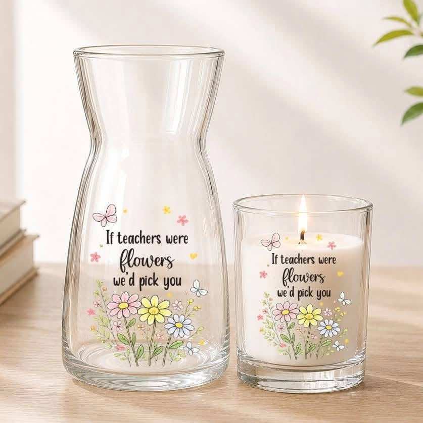Teacher Vase & Candle Duo