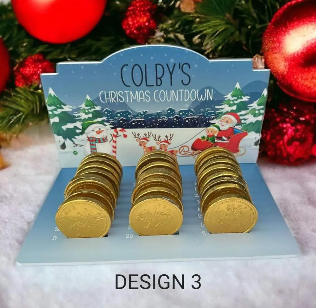 Christmas - Santa Sledge Chocolate Coin Countdown