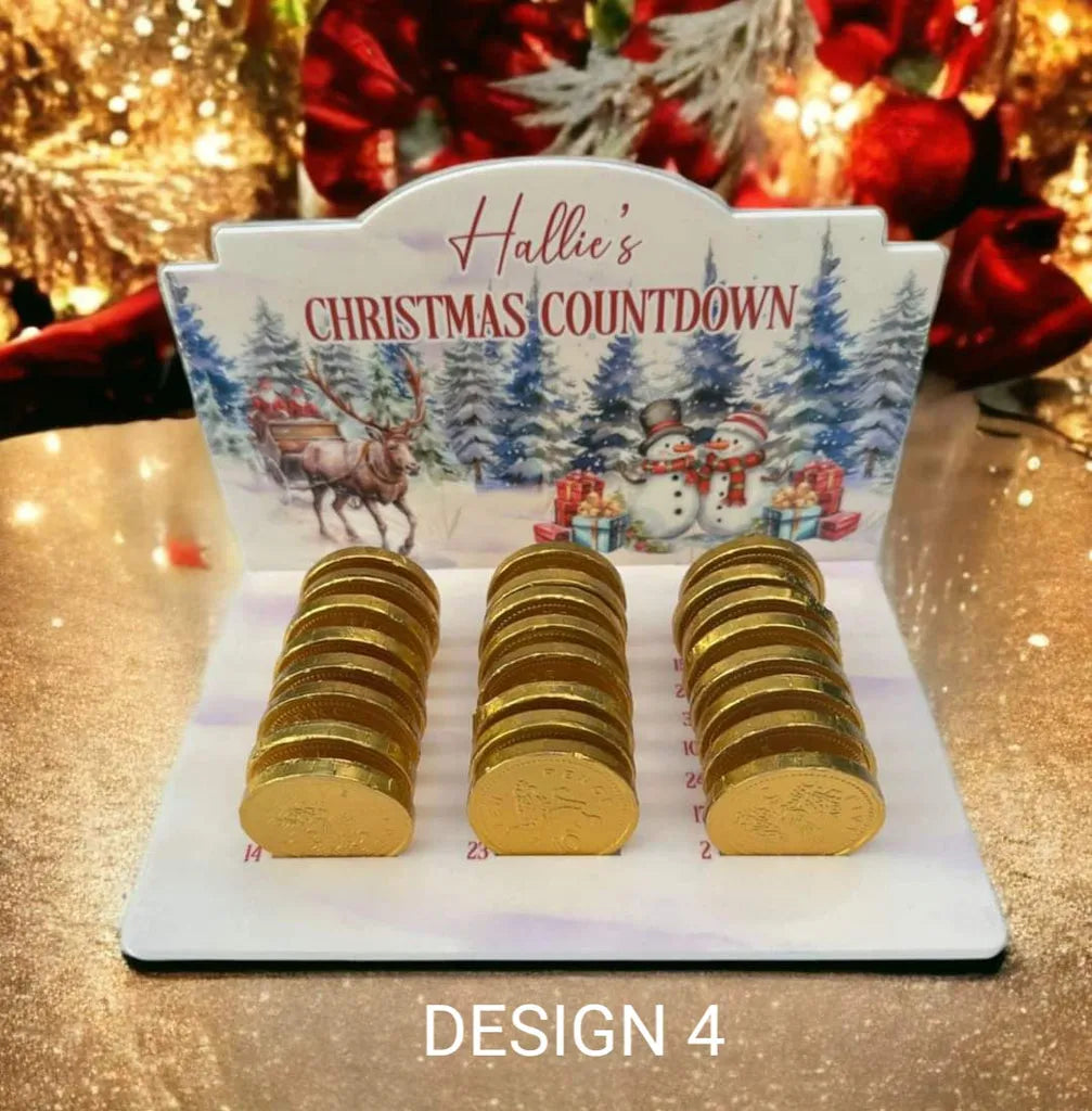 Christmas - Snowman Chocolate Coin Countdown