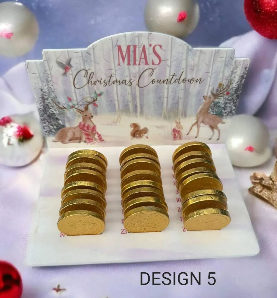 Christmas - Reindeer Chocolate Coin Count down