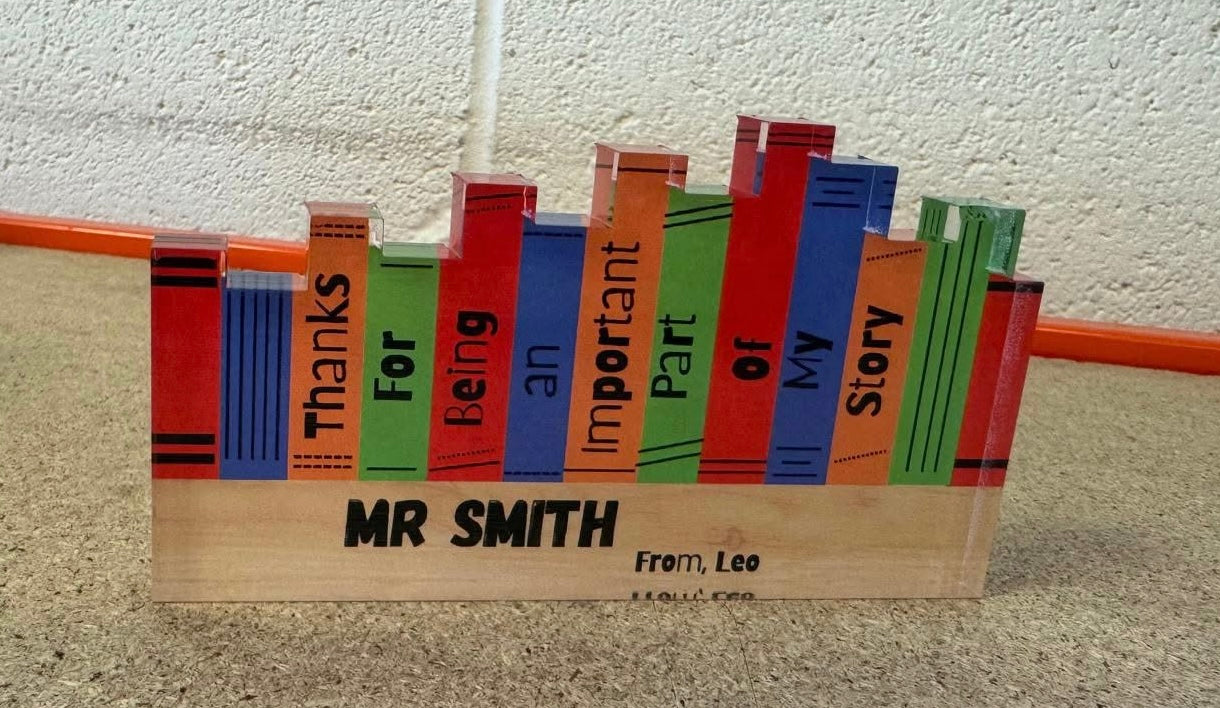Teacher Acrylic Bookcase Stand