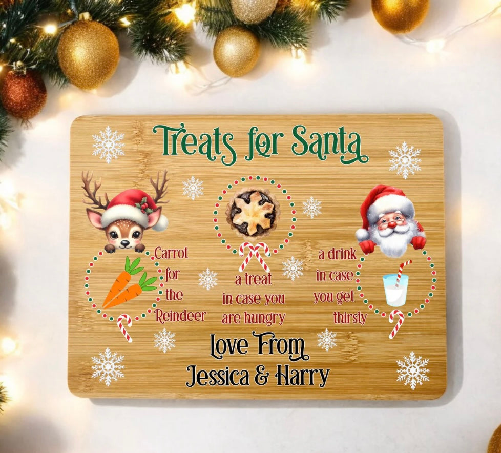 Santa Wooden Treat Boards