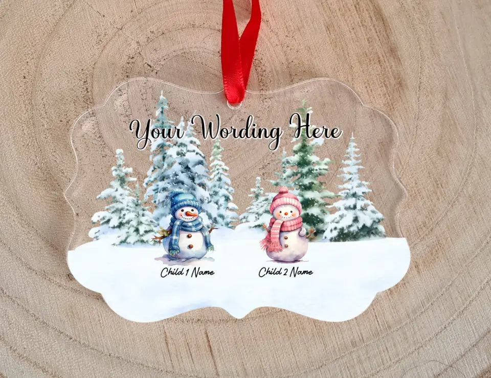 Snowman Personalised Tree Decoration