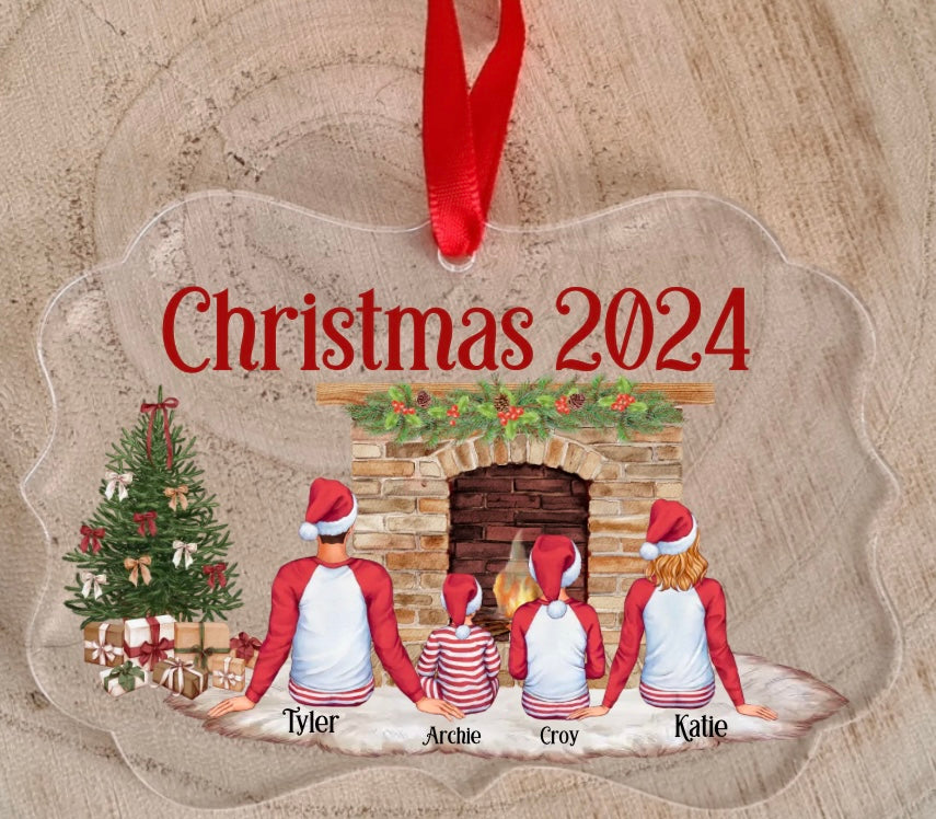 Family Personalised Christmas Tree Decoration