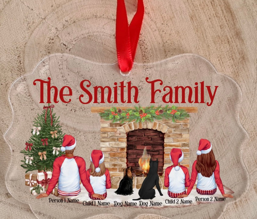 Family Personalised Christmas Tree Decoration