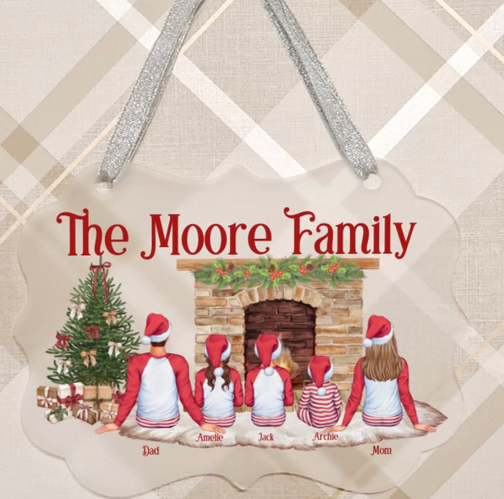 Family Personalised Christmas Tree Decoration