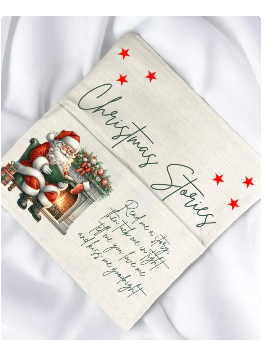Christmas Book Cushion Cover