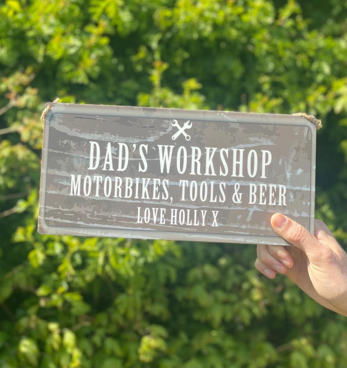 Personalised Dad's Workshop Hanging Sign