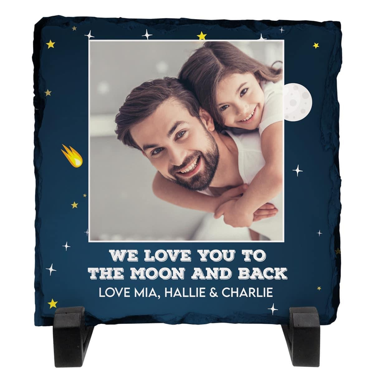 We Love You To The Moon & Back Photo Slate