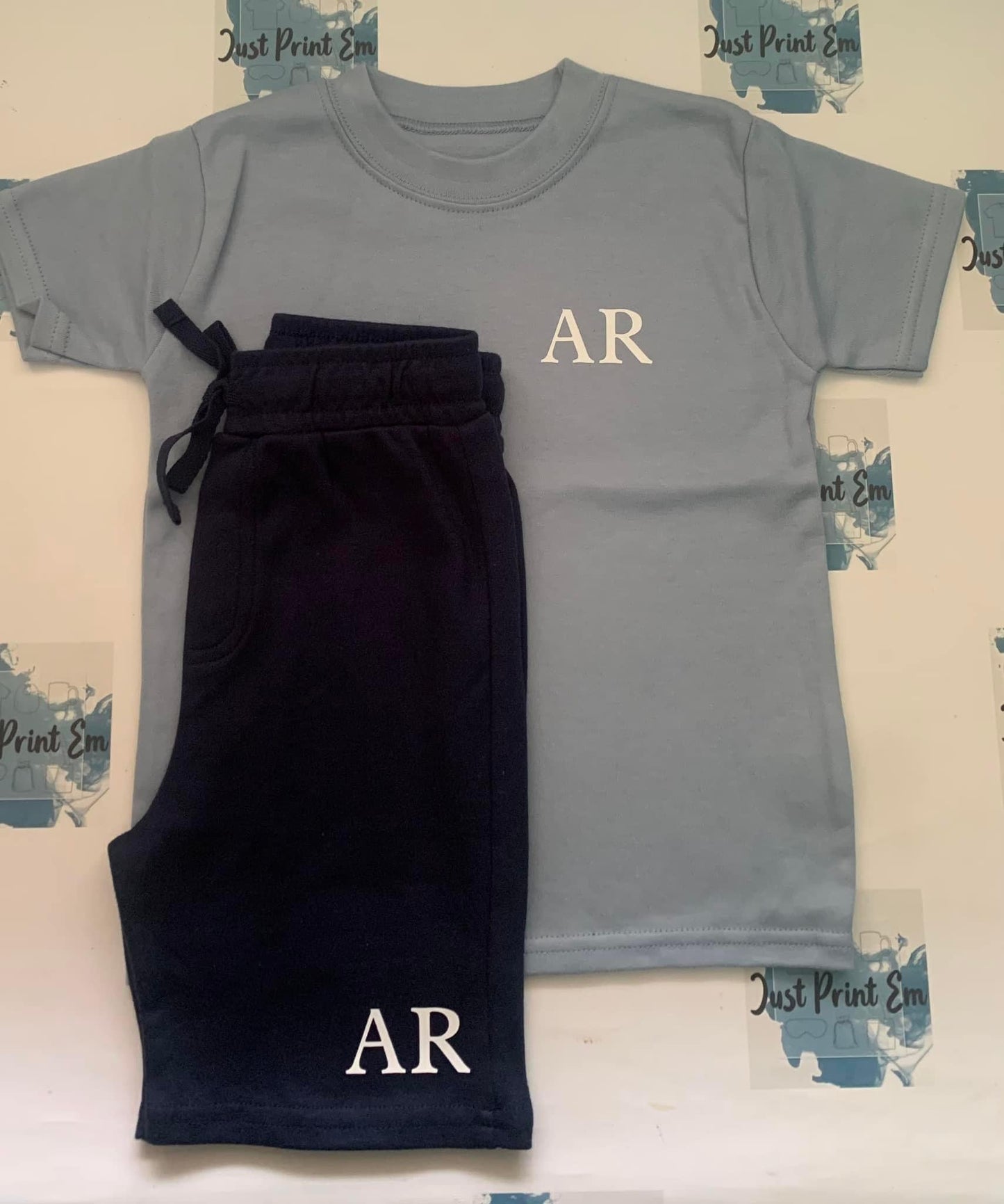 Short Sleeve Children T-Shirts and Short Set