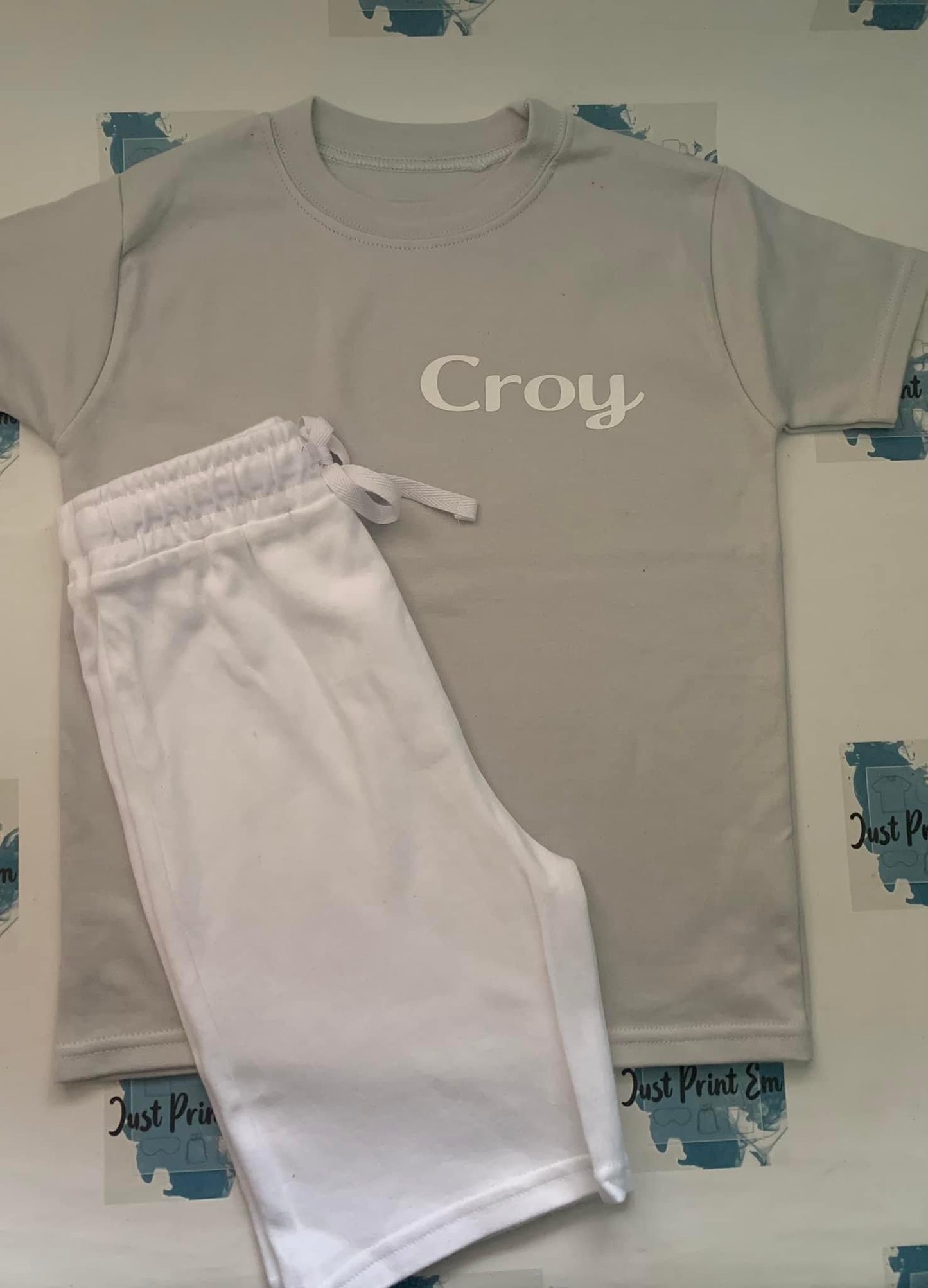 Short Sleeve Children T-Shirts and Short Set