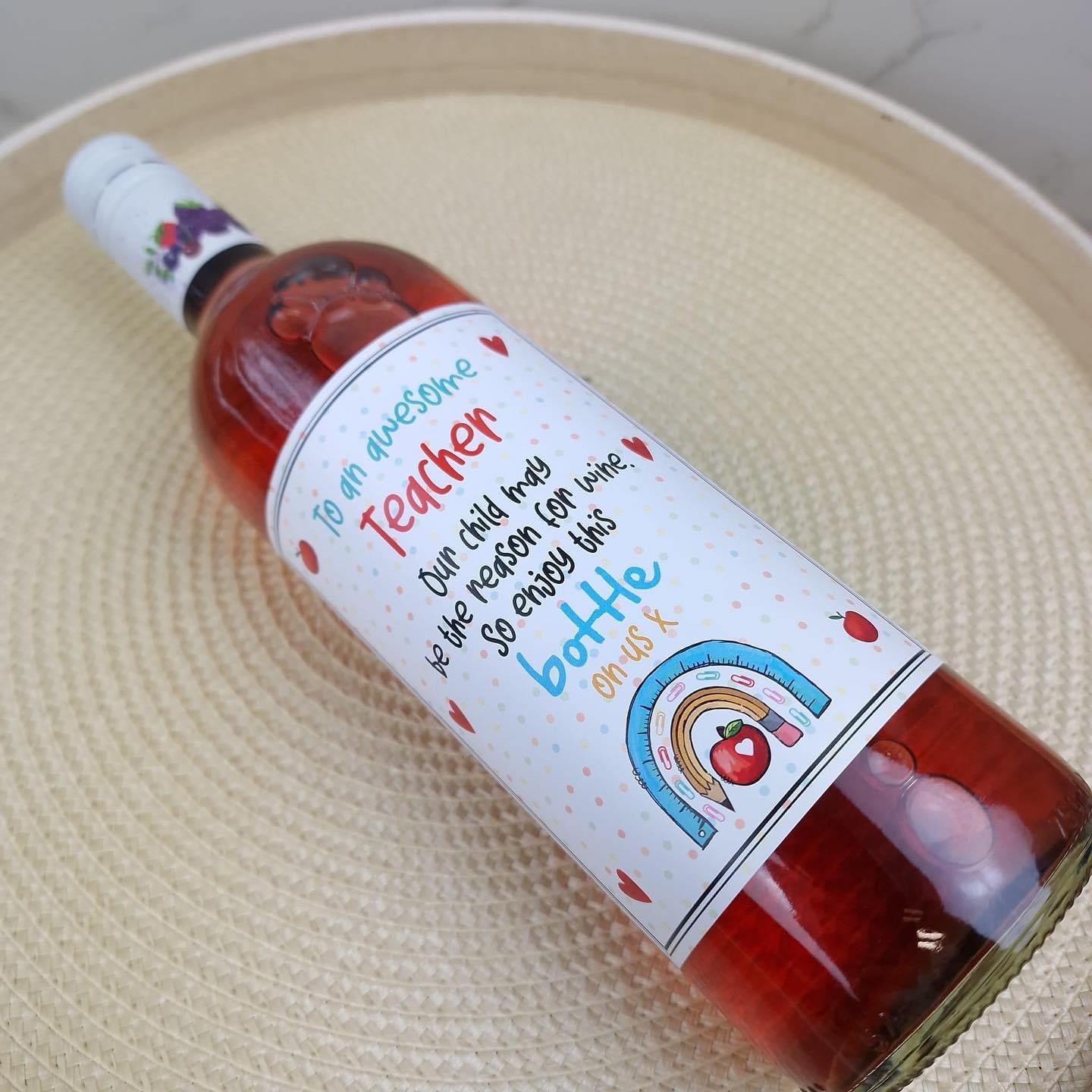 Teacher Gift - Thank You Bottle Label