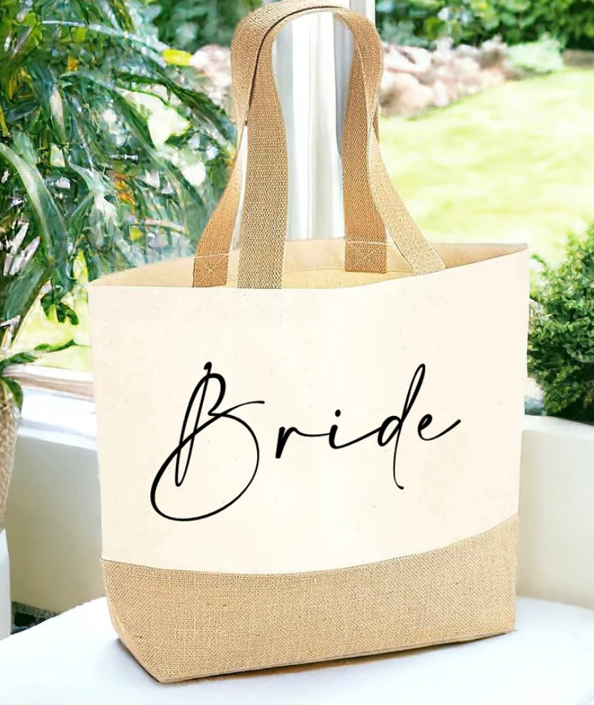 Bride - Jute Bag Canvas Tote
