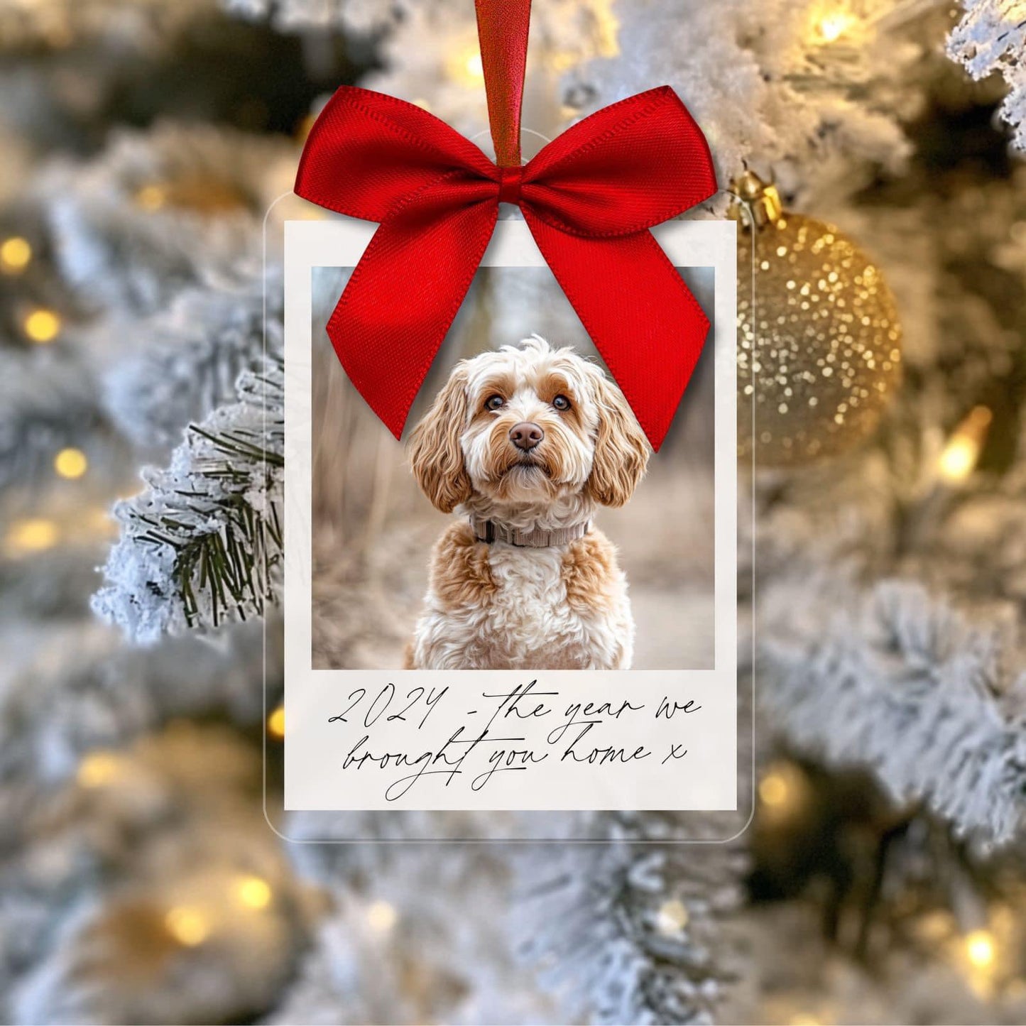 Polaroid Acrylic Christmas Tree Decoration