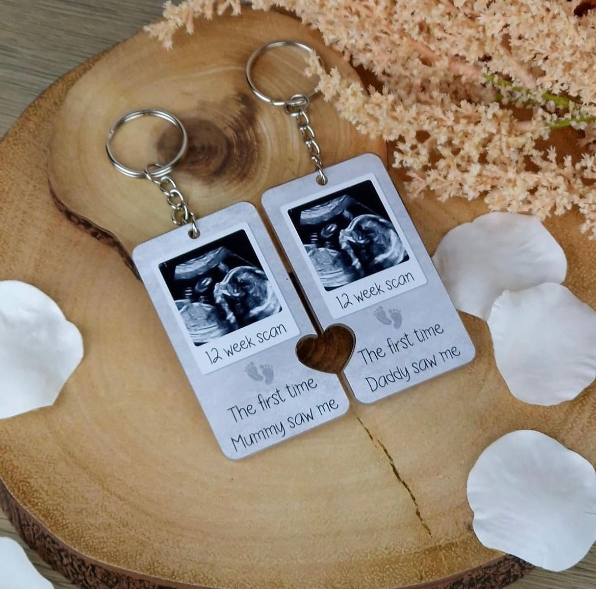 Pair of Baby Scan Keyrings