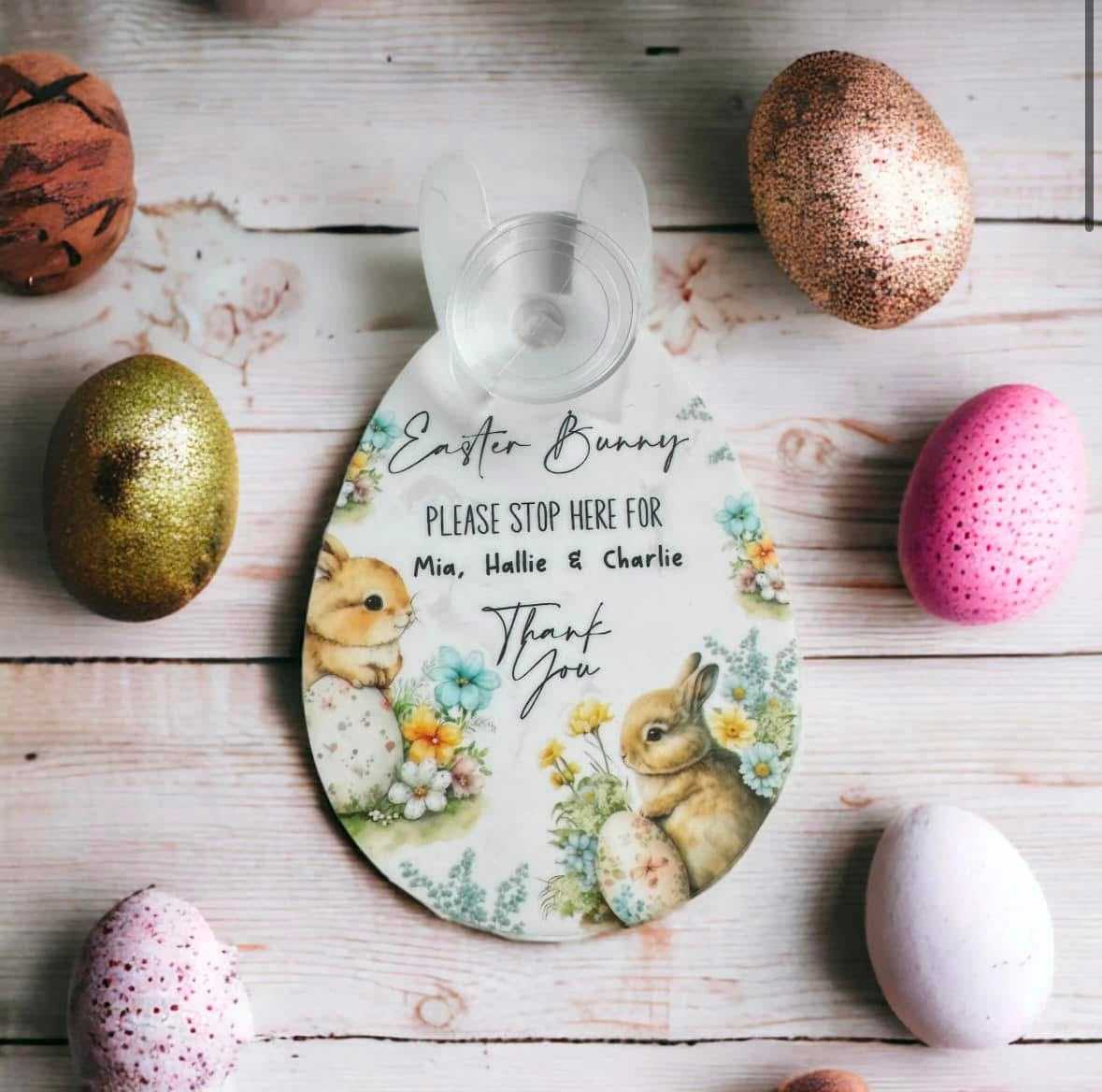 Easter Bunny Stop Here Sign