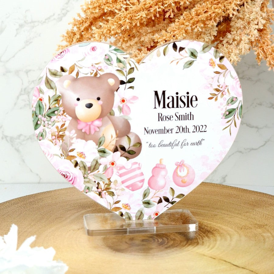 Baby Loss Bear Memorial Heart