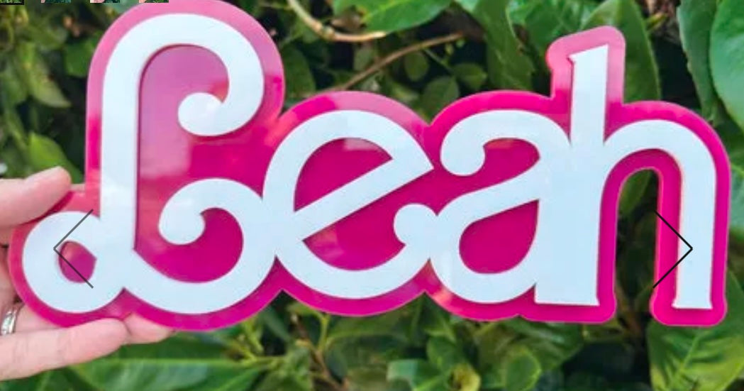 Girls 3D Name Door Signs