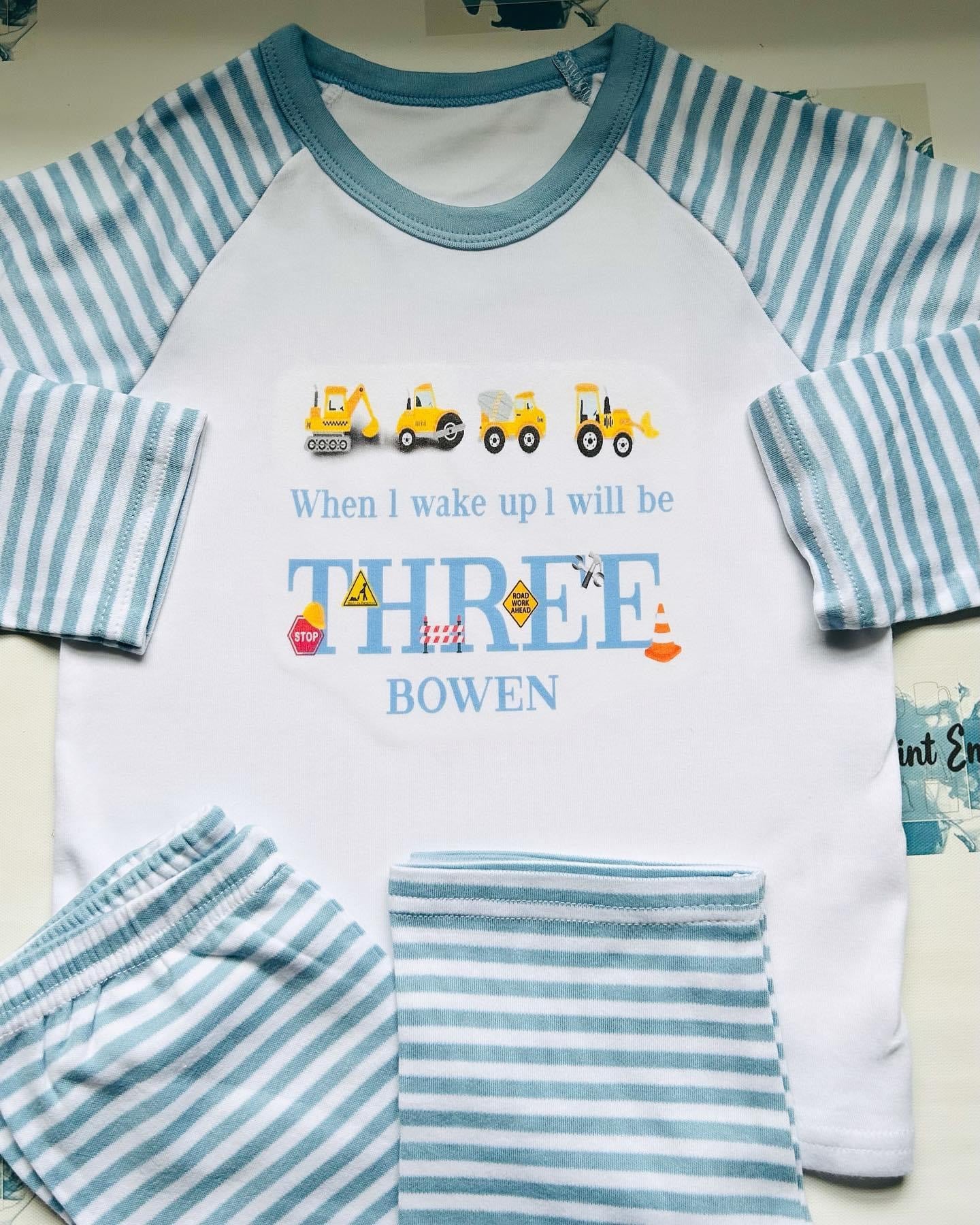 Blue Children Birthday Pyjamas