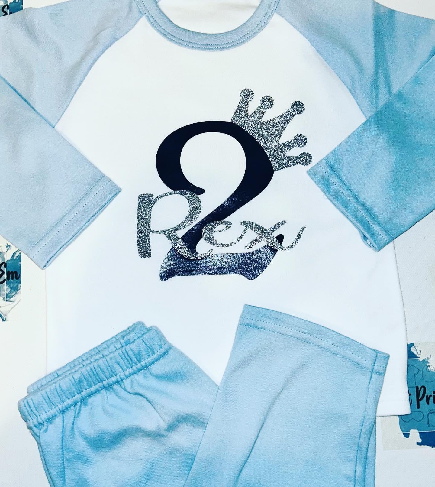 Blue Children Birthday Pyjamas