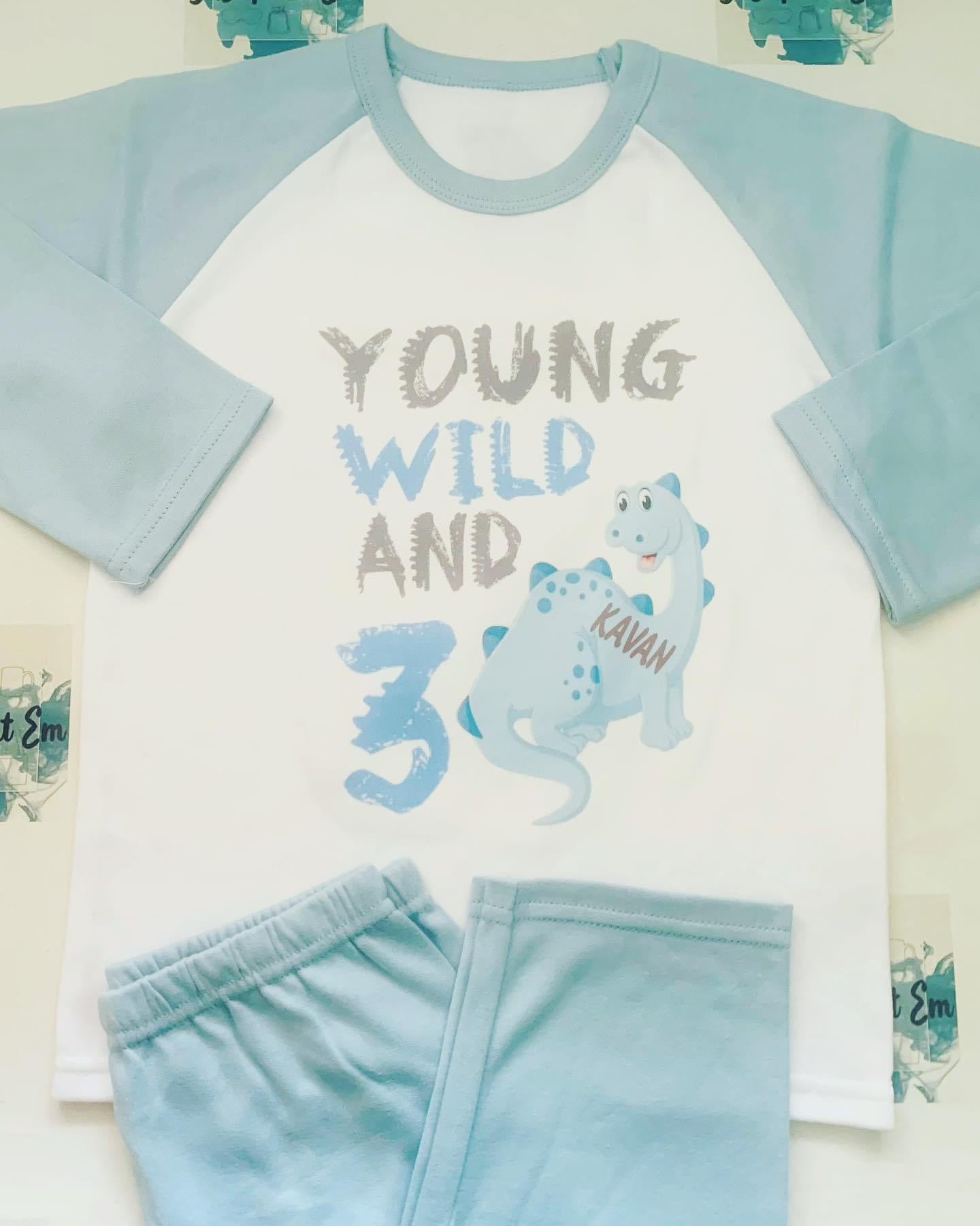 Blue Children Birthday Pyjamas