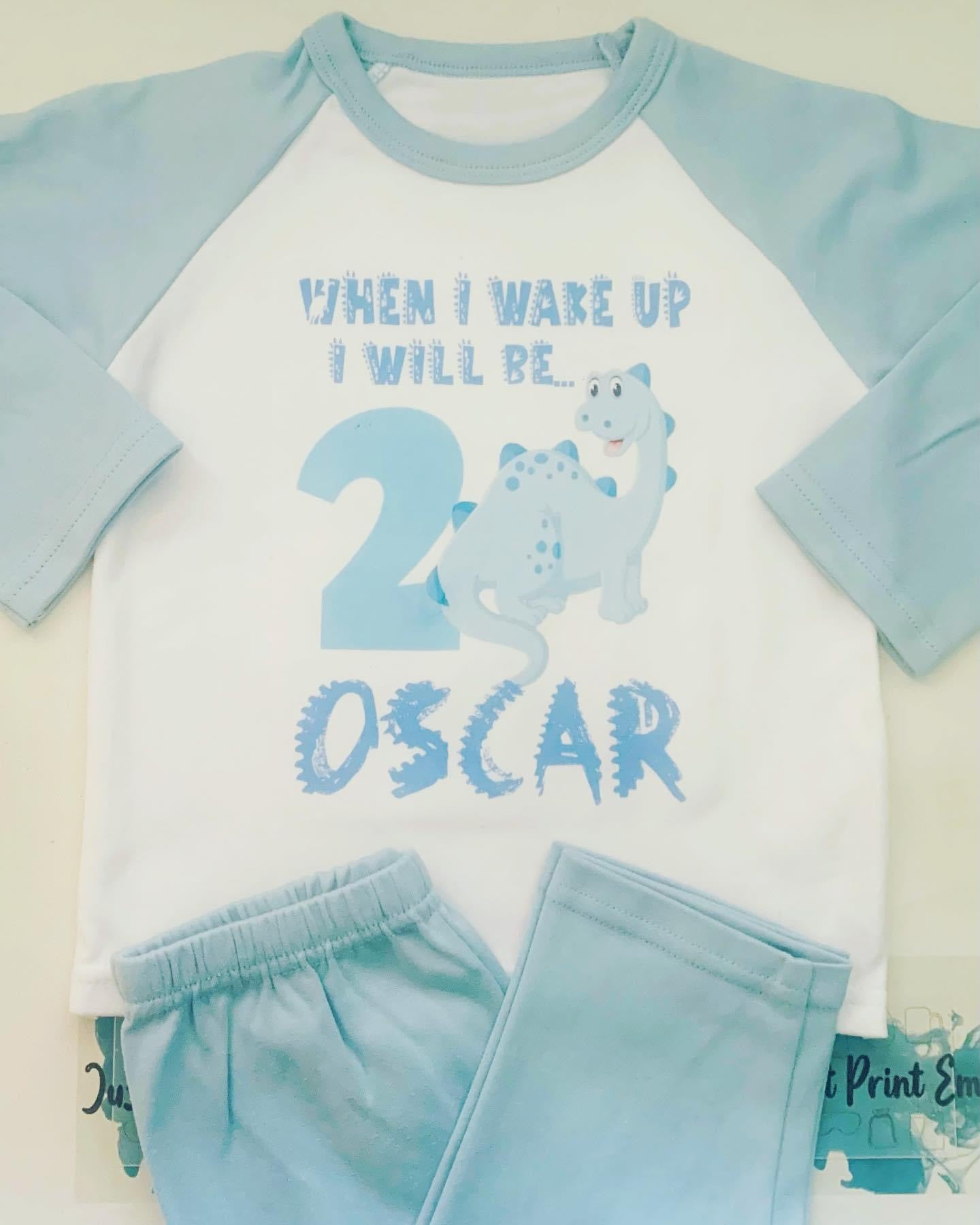 Blue Children Birthday Pyjamas