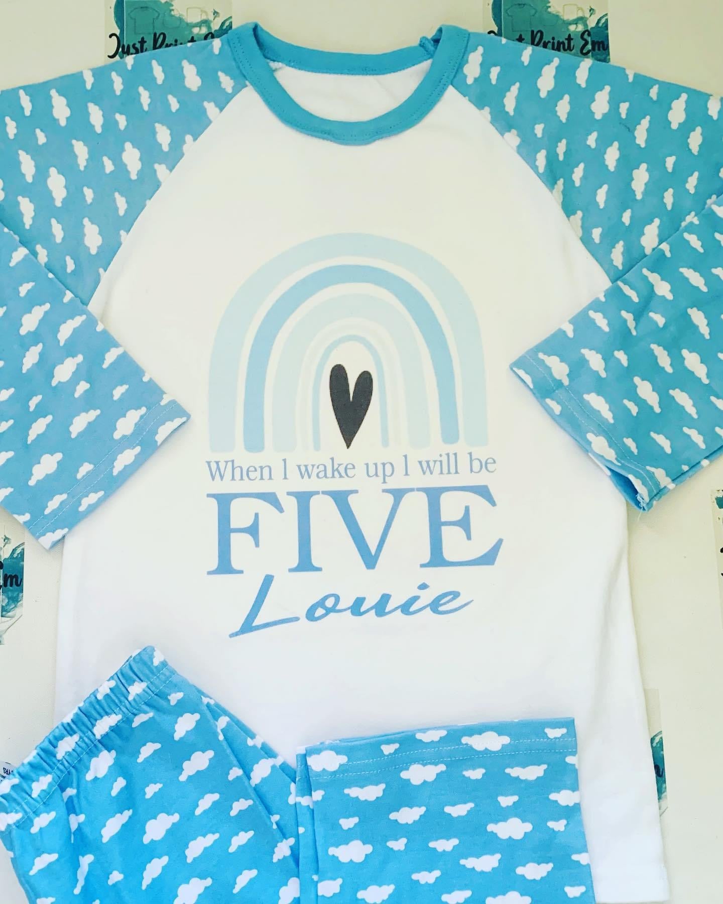 Blue Children Birthday Pyjamas