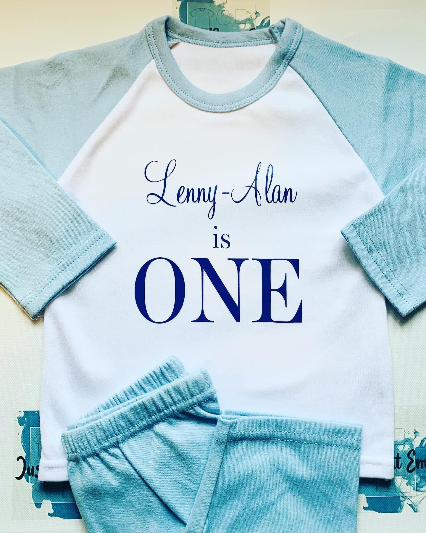 Blue Children Birthday Pyjamas