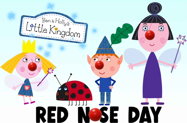 Ben & Holly Red Nose Day - White T/Shirt - Long Sleeve Top - Jumper - Hoody