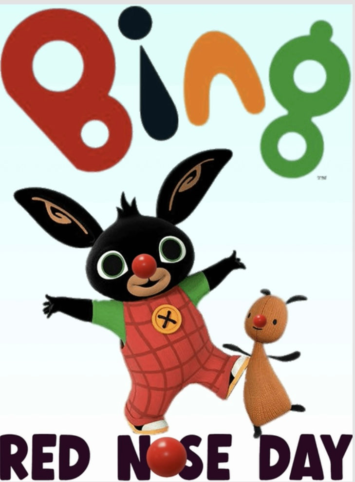 Bing Red Nose Day - White T/Shirt - Long Sleeve Top - Jumper - Hoody