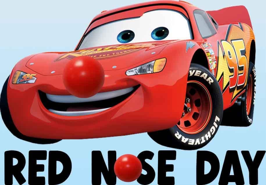 Cars Red Nose Day - White T/Shirt - Long Sleeve Top - Jumper - Hoody