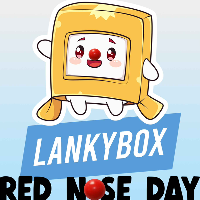 LankyBox Red Nose Day - White T/Shirt - Long Sleeve Top - Jumper - Hoody