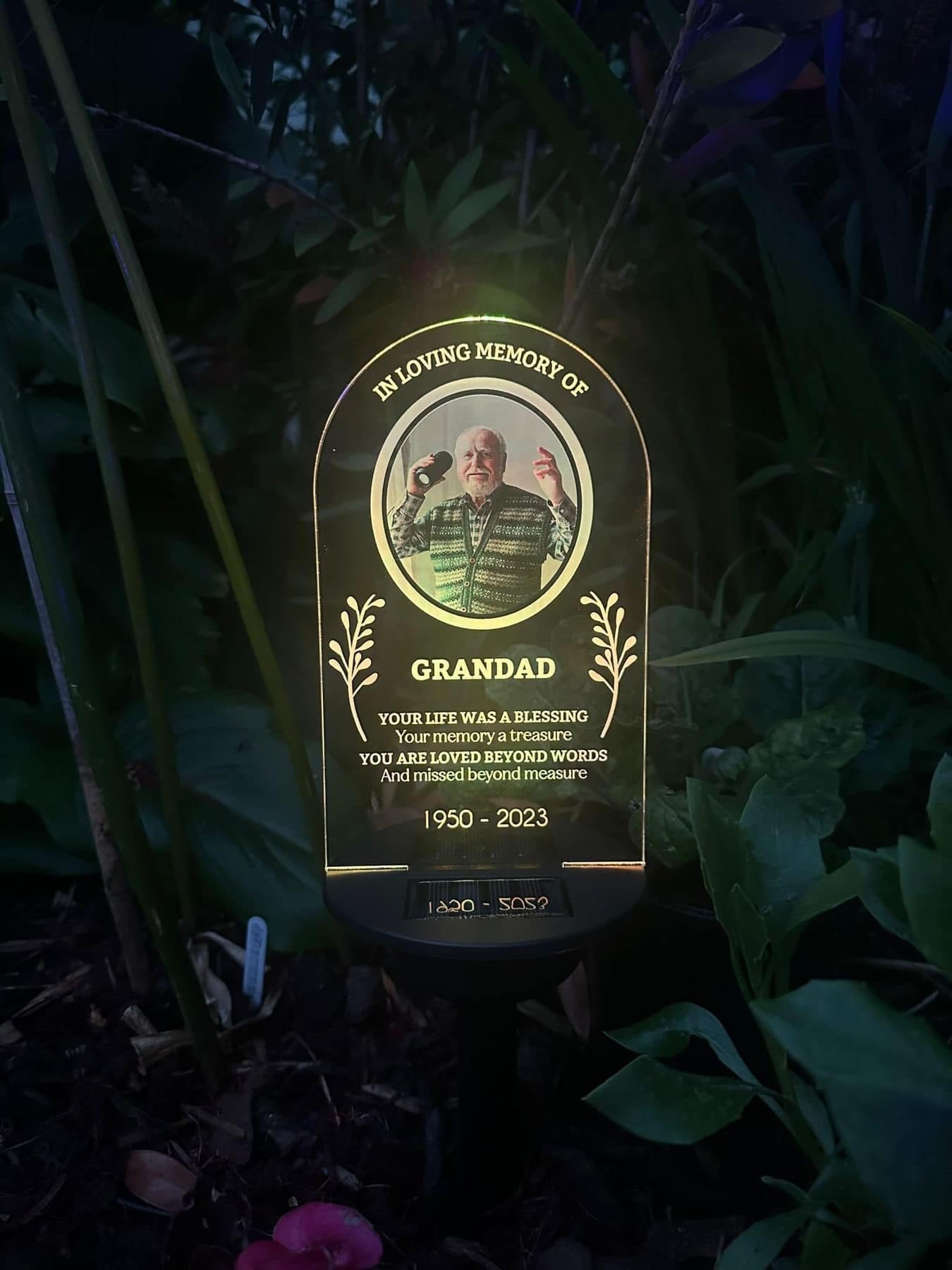 Memorial In Loving Memory Garden Solar Led Light