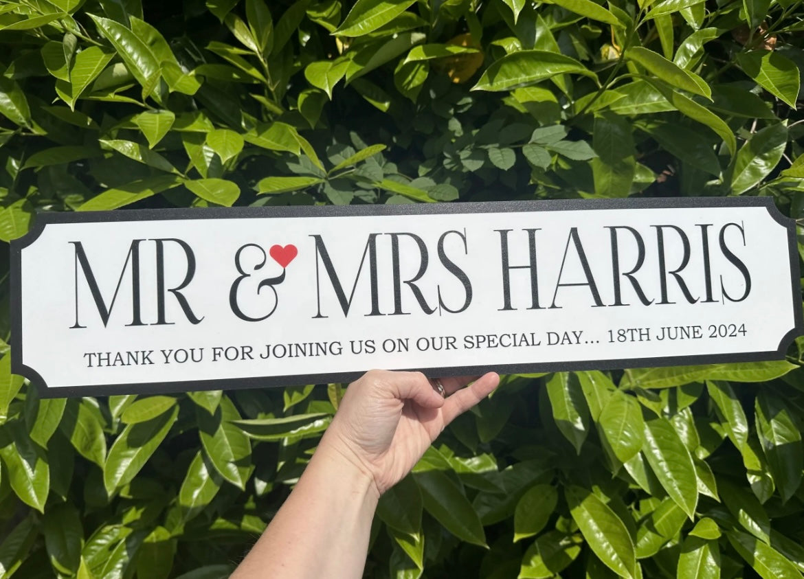 Mr & Mrs Personalised Signs
