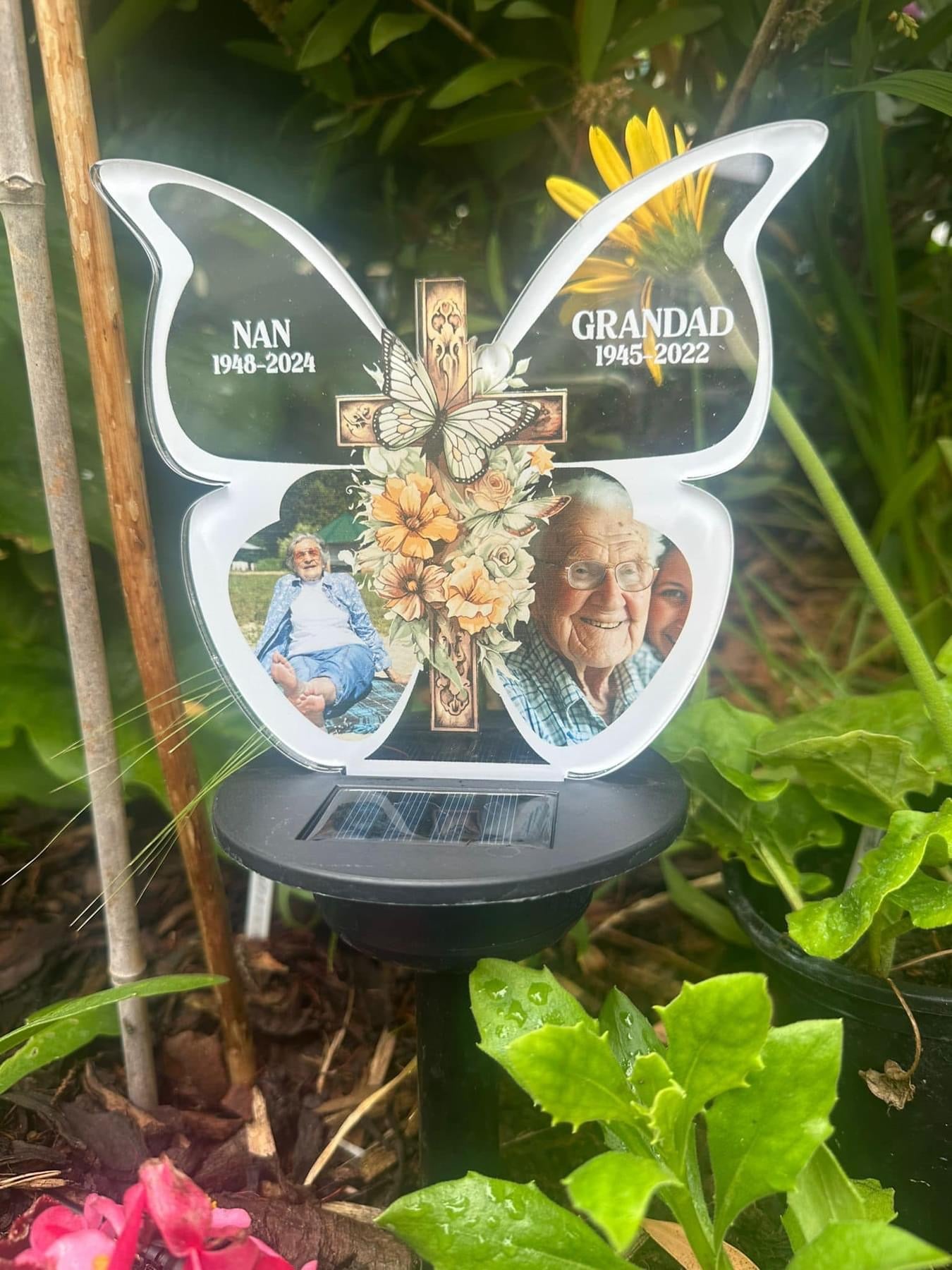 Memorial Butterfly Garden Solar Led Light